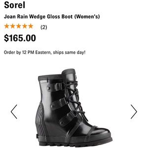 Sorel Black Joan of arc boots in size 7